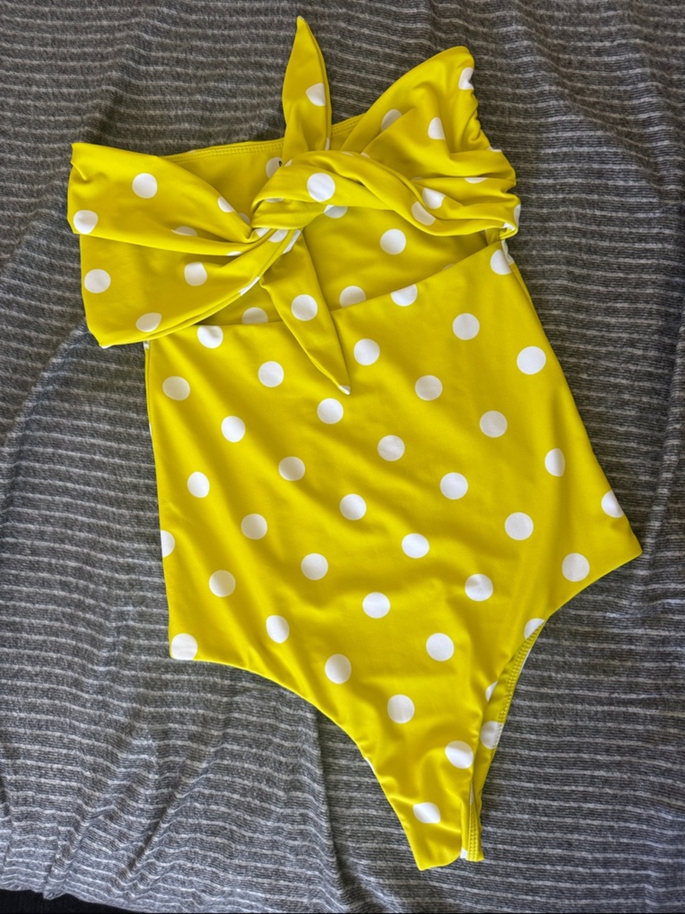 Mikoh Yellow Polka Dot One-Piece Swimsuit